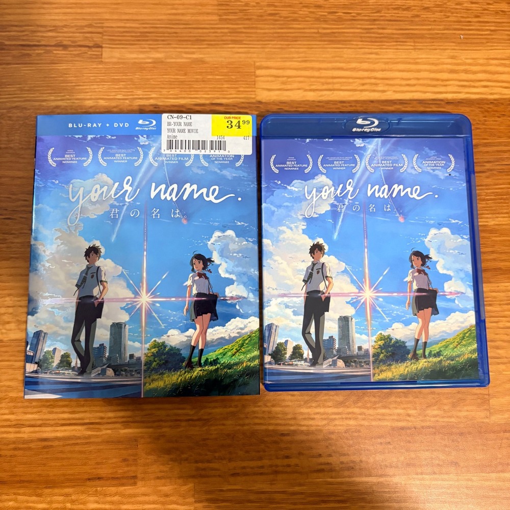 Your Name Blu-ray DVD Combo Pack Funimation Anime Movie with Slipcover